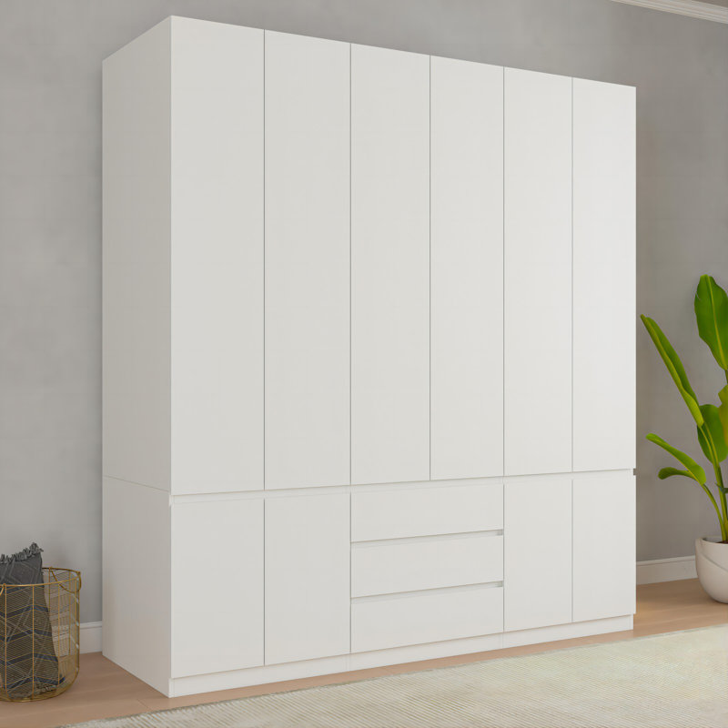 Latitude Run® Fabin 6 Door Large Armoire Wardrobe Closet & Reviews